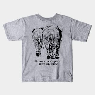 Elephant Pair, Rear View | African Wildlife Kids T-Shirt